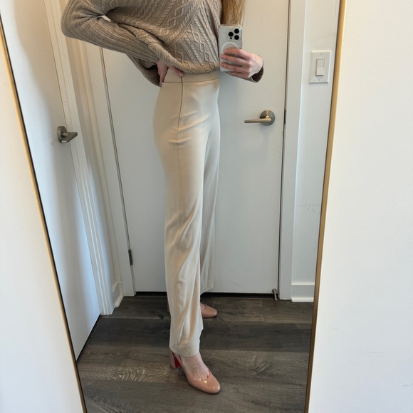 Babaton Aritzia Size 4 beige cream tailored dress pant trouser - Picture 5 of 5